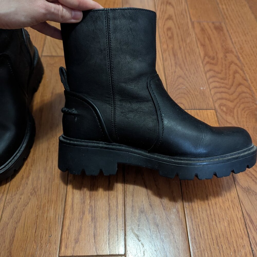 Ugg Leather Ankle Combat Zip Boots - image 1